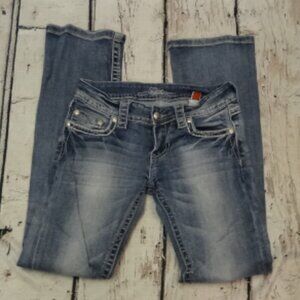 Stetson Women's Hollywood Bootcut Blue Jeans w/Decorative Pockets